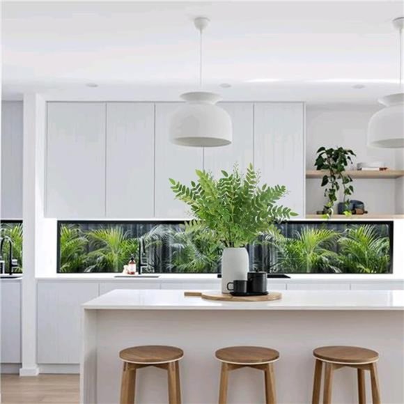 2 Bundles Artificial Greenery Fake Plants Stems Spring Faux Shrub Bushes Silk - Picture 4 of 6